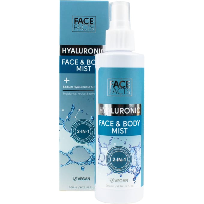 Face Facts Hyaluronic Face &amp; Body Mist 200 ml