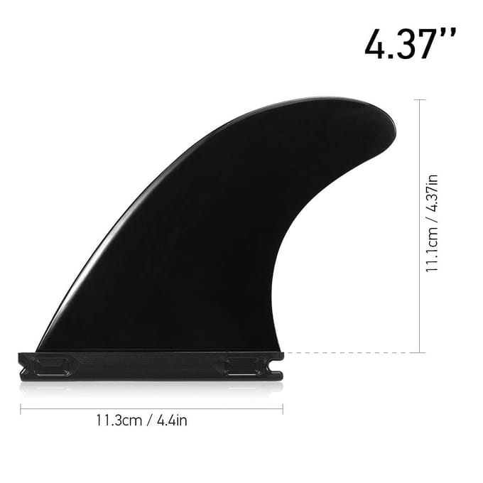 Tri Fin 4.37 Set de 3 Ailerons de Surf Thruster 3 Paquets noir