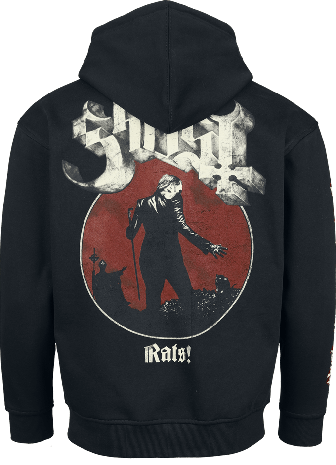 Ghost Vest met capuchon - Rats - M tot XXL - voor Mannen - zwart