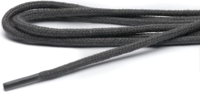 ARIESZZZ - Schoenveters - Grijs - Dun Rond - 90 cm - 3 mm - 5-7 gaatjes
