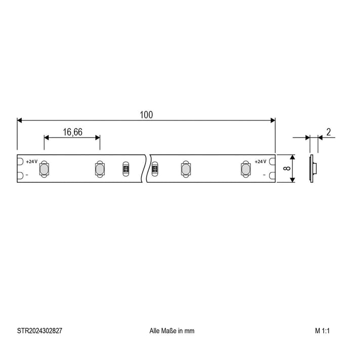 EVN STR2024 LED strip IP20 5m 24W 2.700K