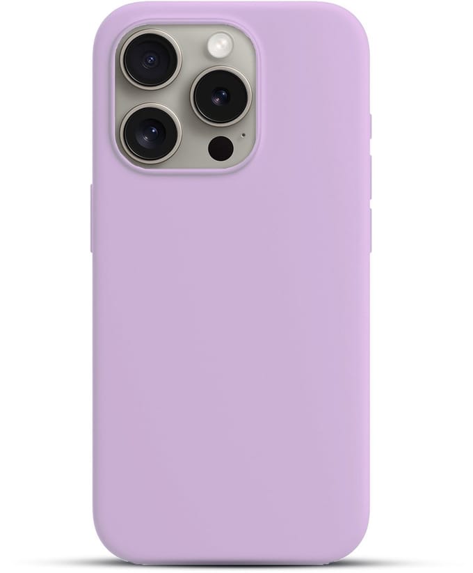 Solidenz Lila Siliconen Case geschikt voor iPhone 15 Pro Max hoesje compatibel met MagSafe - Lavender