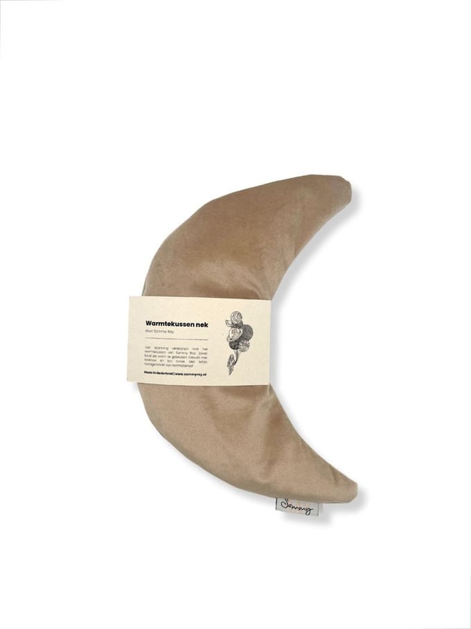 Warmteknuffel Lavendel - Warmtekussen Nek & Schouders - Maanvorm - Duurzaam cadeau - Goud