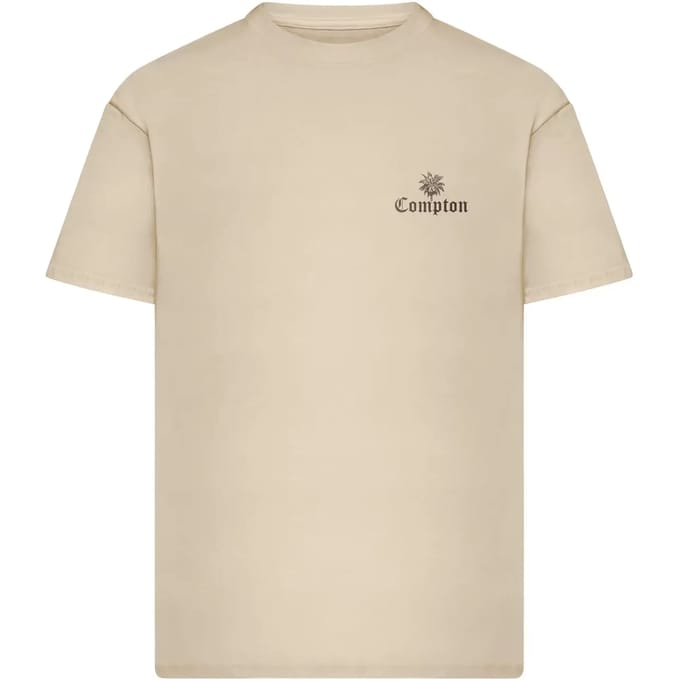 Mister Tee - Compton Lowrider Oversize Heren Tshirt - M - Creme