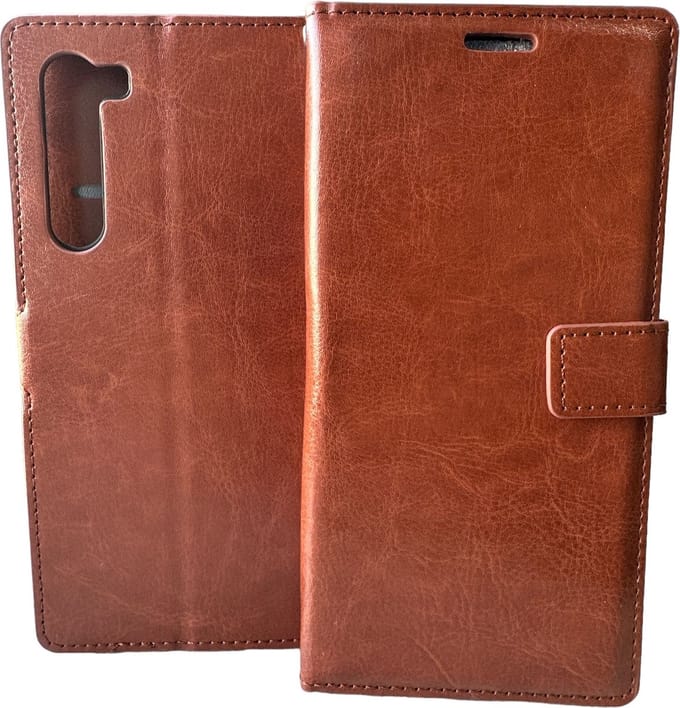 Portemonnee Book Case Hoesje Geschikt voor: Motorola Edge - Bruin