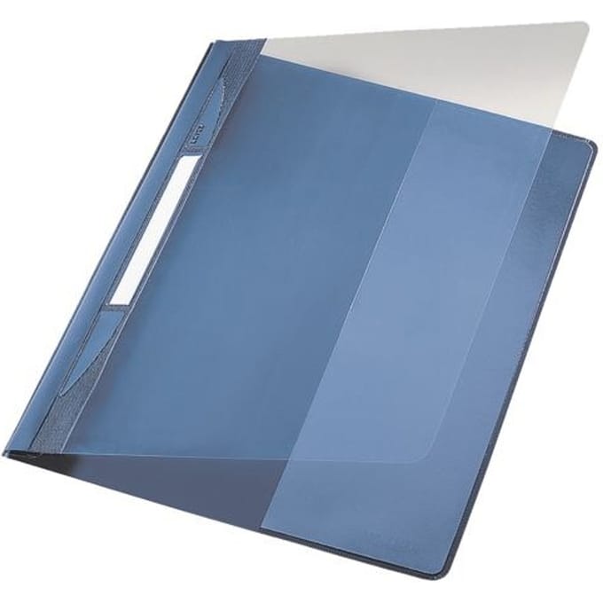 LEITZ Exquisit losbladige ordner, DIN A4 extra breed, PVC, blauw