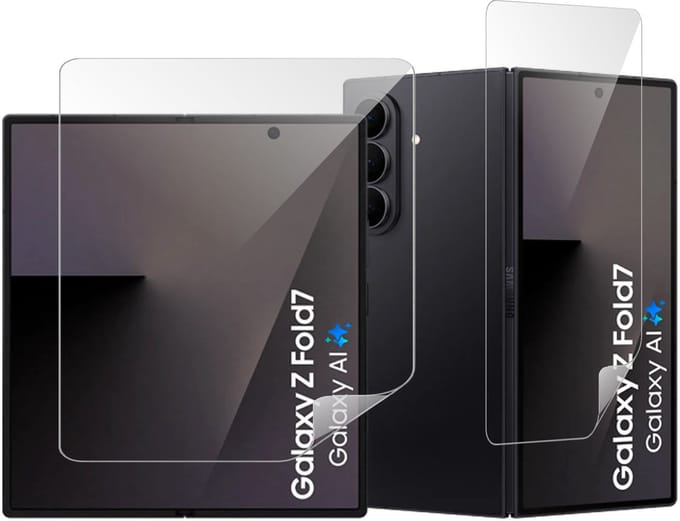 Screenprotector geschikt voor Samsung Galaxy Z Fold 7 - Volledig Dekkend Premium PET Screen Protector