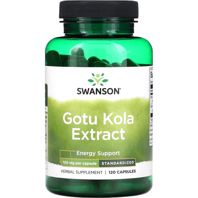 Extrait de gotu kola, 100 mg, 120 capsules