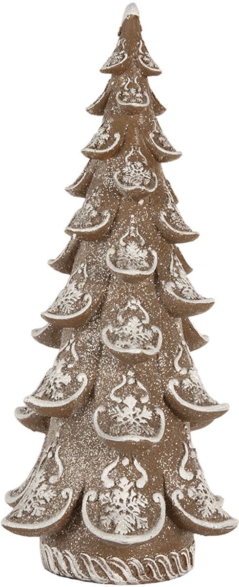 Clayre & Eef Decoratie Kerstboom 19x19x40 cm Bruin Kunststof