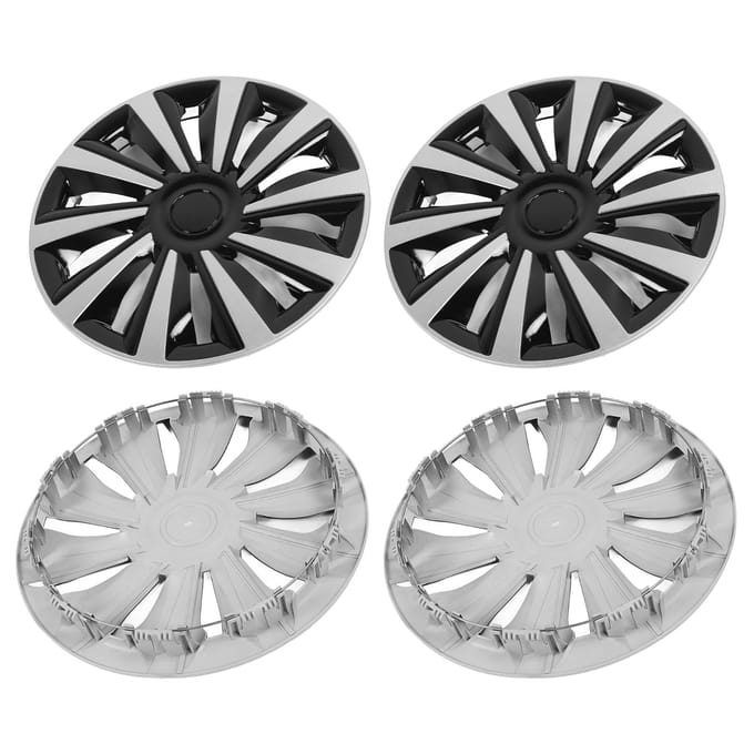 4 stuks 15 inch wielnaafkap Volledige bescherming Stijlvolle look Universele pasvorm Wieldop Naafdoppen voor Elke gray
