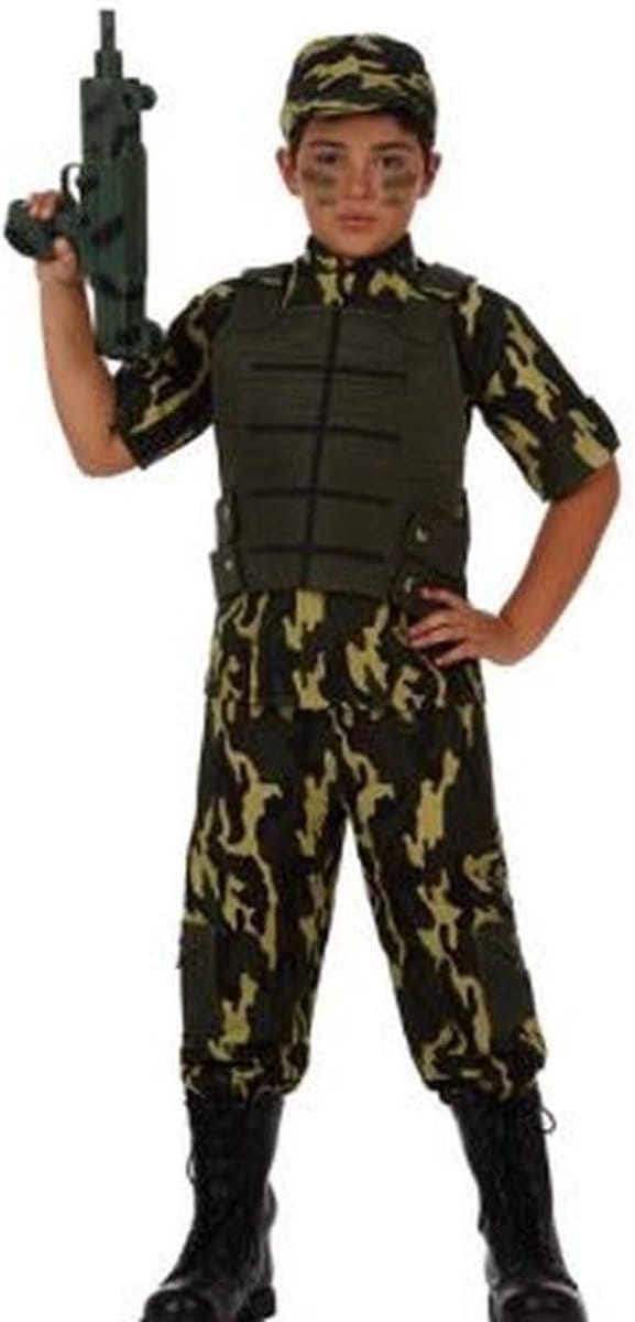 Leger camouflage kostuum kind-Maat:10-12 years