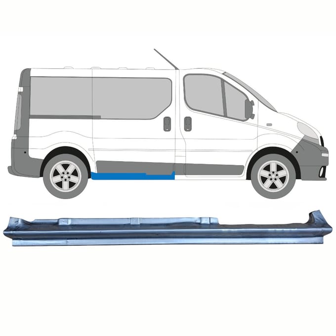 Schuifdeur dorpel reparatiepanel voor Renault Trafic 2001-2014 / Rechts