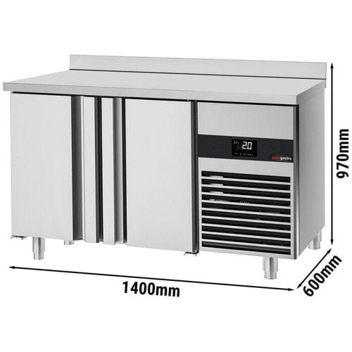 GGM Gastro Kühltisch PREMIUM - 1400x600mm - mit 2 Türen - mit Aufkantung