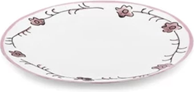 Serax Marni Midnight Flowers Dark Viola plat bord D24cm roze