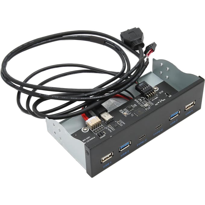 USB3.1 Frontpaneel Header GL3523 Chip Hoge Snelheid 5Gbps 6 Poorten 19PIN naar Type C Frontpaneel voor black