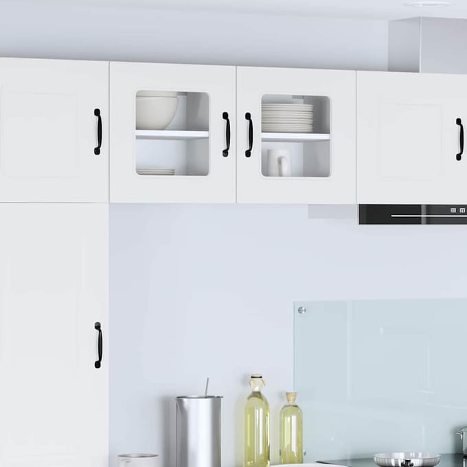vidaXL - Vaatwasserpaneel - met - 1 - glazen - deur - KALMAR - 2 - st - Wit