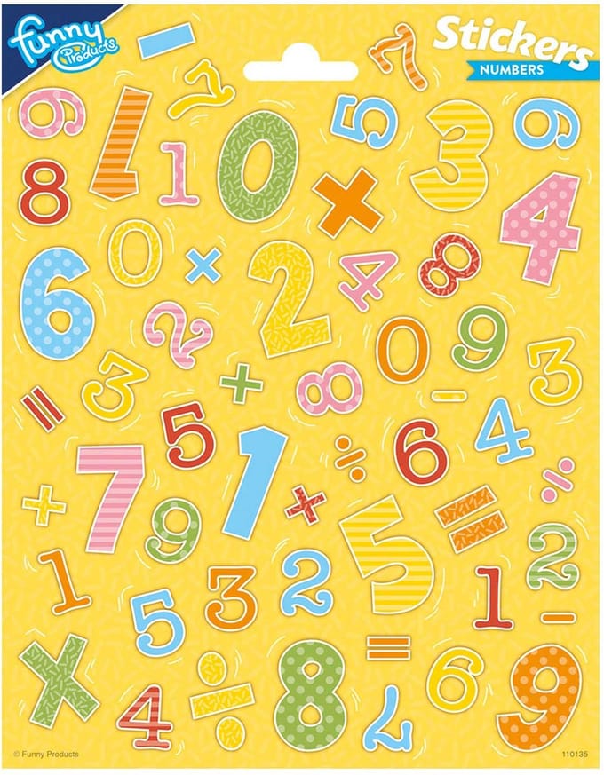 Stickervel Getallen