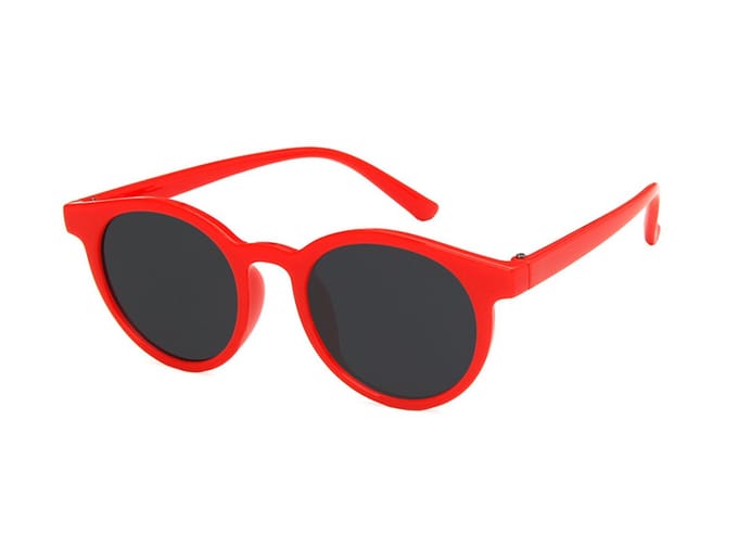 Ronde Kinder Zonnebril - Rood