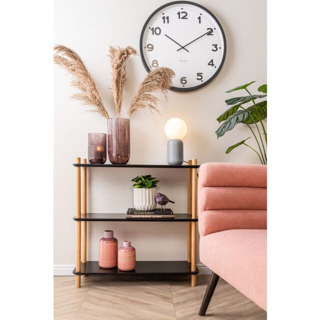Present Time Vaas Attract - Large - Glas Chocolade Bruin - Ø15x30cm - Modern