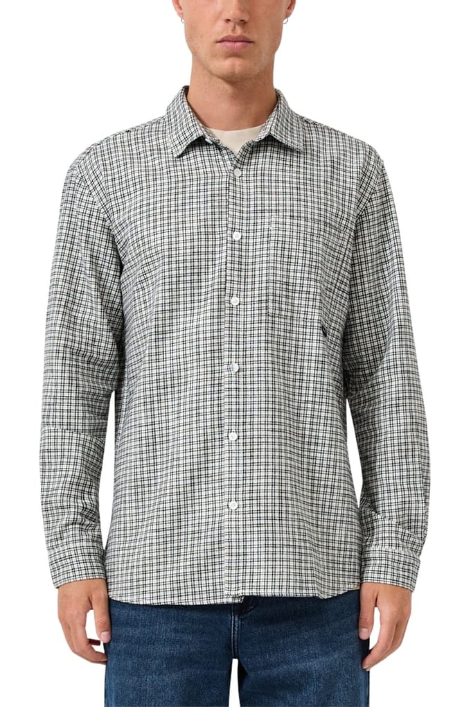 s.Oliver -qs Shirts Grey/black Taglia: L | Camicie Casual Outlet | Uomo | Grigio