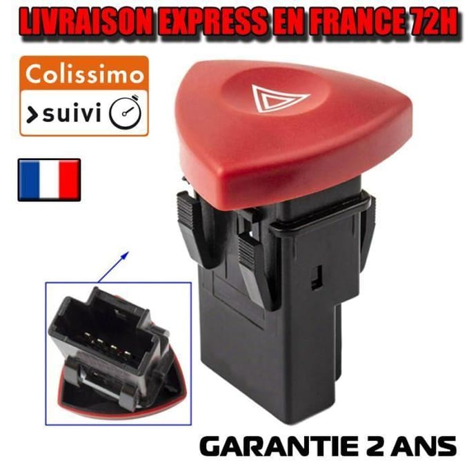 Bouton d'avertissement pour Renault Laguna Trafic 2 Espace 4 detresse Feu commande