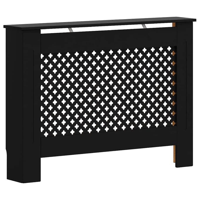 vidaXL Radiatorombouw 112x19x81,5 cm MDF zwart
