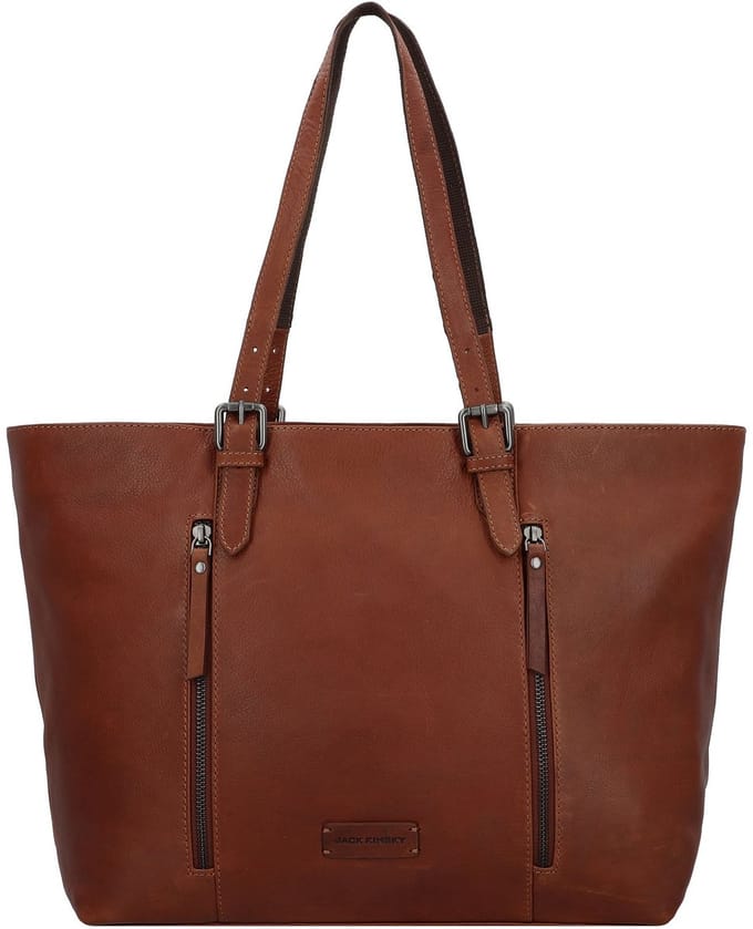 Jack Kinsky Montreal Schoudertas Leer 34 cm - Dames - cognac