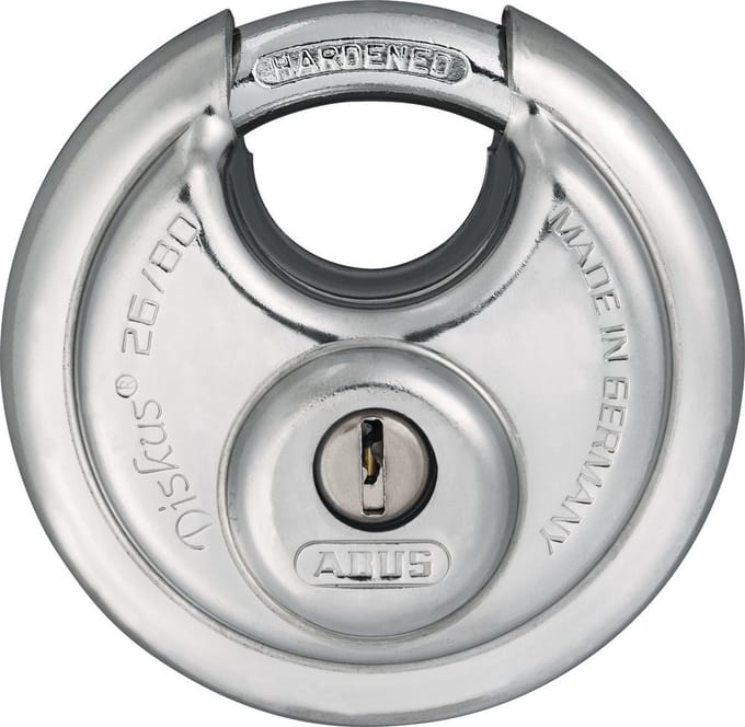 ABUS 26 discusslot met 2 sleutels 26/80