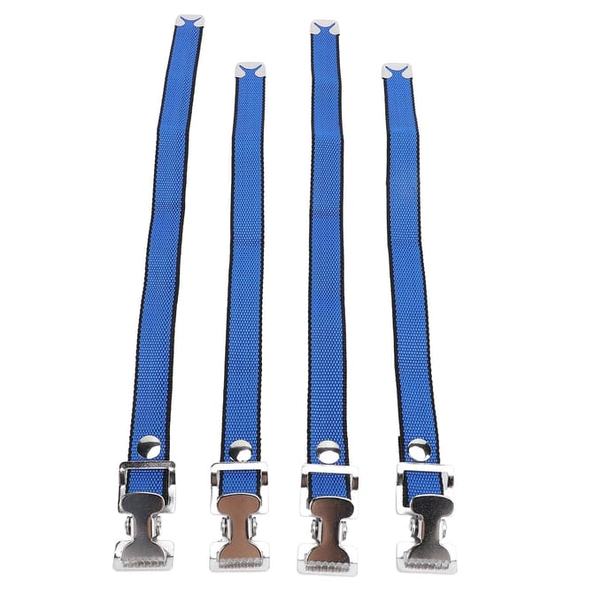4 Stuks Gipsplaat Stelten Riemen Flexibel Nylon Aluminiumlegering Gesp Verstelbare Gipsplaat Voetband Riemen Kit Vervanging blauw