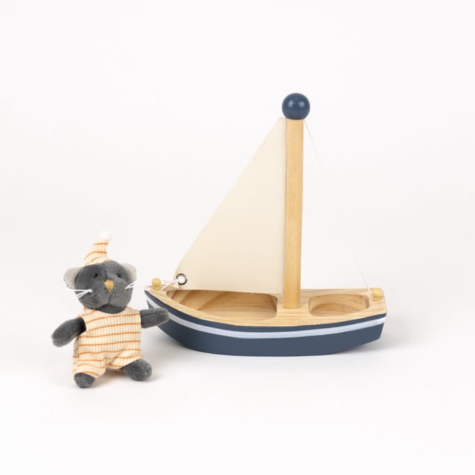 Egmont toys knuffelkat met zeilboot - malo