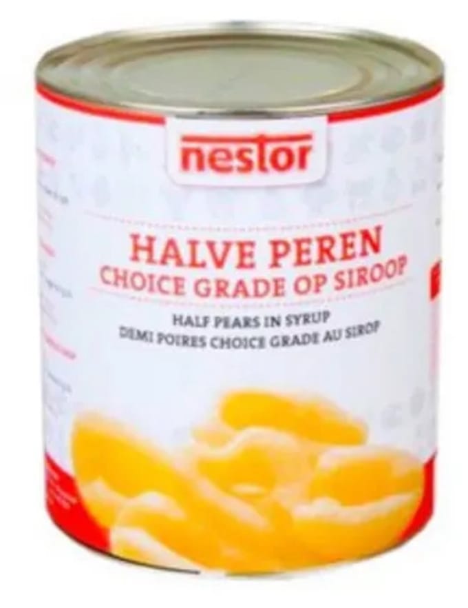 Nestor Halve Peren op Siroop – 3 Liter – Horeca Grootverpakking