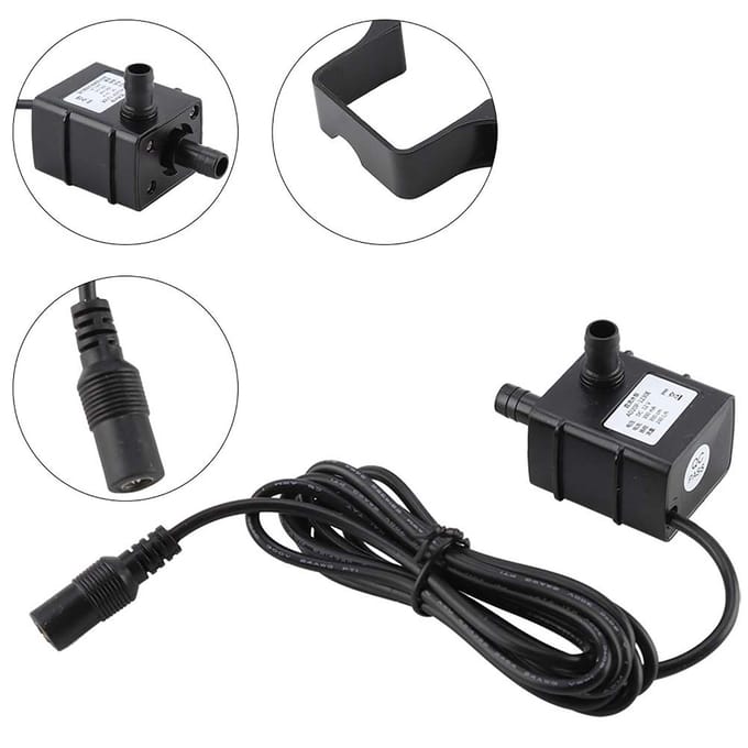 DC12V 3m 240L/H Pompe à Eau Submersible de Piscine à Moteur Brushless Ultra Silencieux