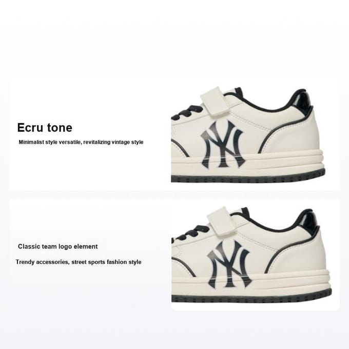 MLB Chunky Liner Logo d'Équipe Classique Rétro Décontracté Basse Top Baskets Enfant Baskets Enfant Off-White 7ASXCA12N-50WHS 38 white