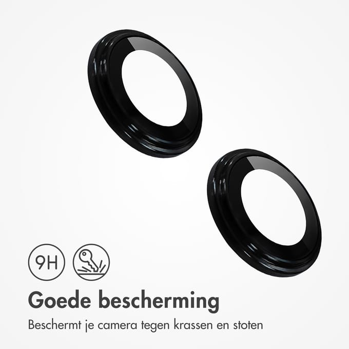 imoshion Camera Lens Protector - Geschikt geschikt voor Apple iPhone 13 - 2 Pack - Zwart