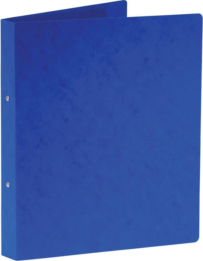 Bronyl ringmap, voor ft A4, uit glanskarton, 2 ringen van 25 mm, blauw 24 stuks