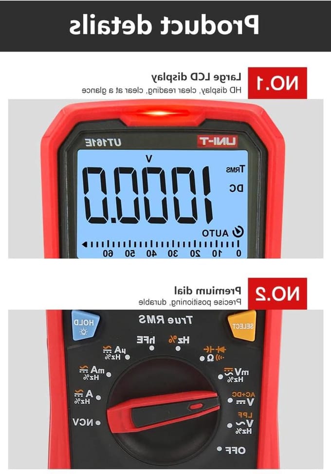 Digitale Multimeter - Stroom Tester - Accuraat Meten - True RMS - 1000V AC/DC - Multicolor