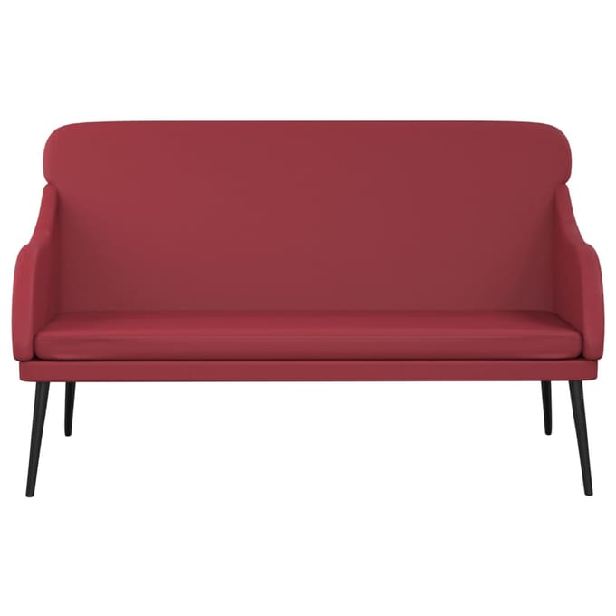 vidaXL Bankje 110x76x80 cm kunstleer wijnrood