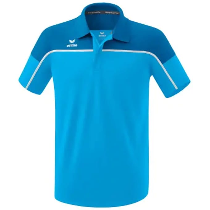 Erima Change Polo Heren - Wit / Curaçao | Maat: S