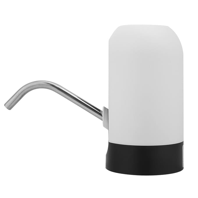 Draagbare LED-lamp Fleswaterpomp USB Oplaadbare Dispenser voor Thuis Kantoor (Wit) White black