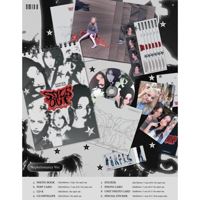 NMIXX-Fe3O4: STICK OUT / 3e EP-album Pyromancy ver. (Black) gray