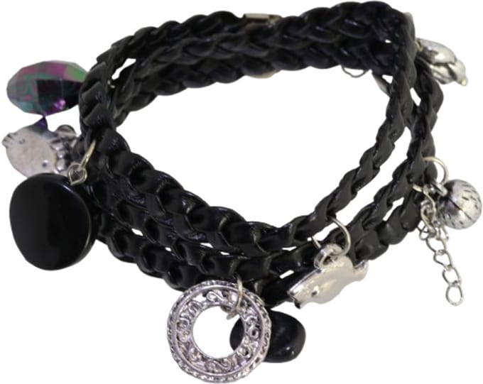 Behave - Wikkelarmband met bedels - Edgy look - Damesmode