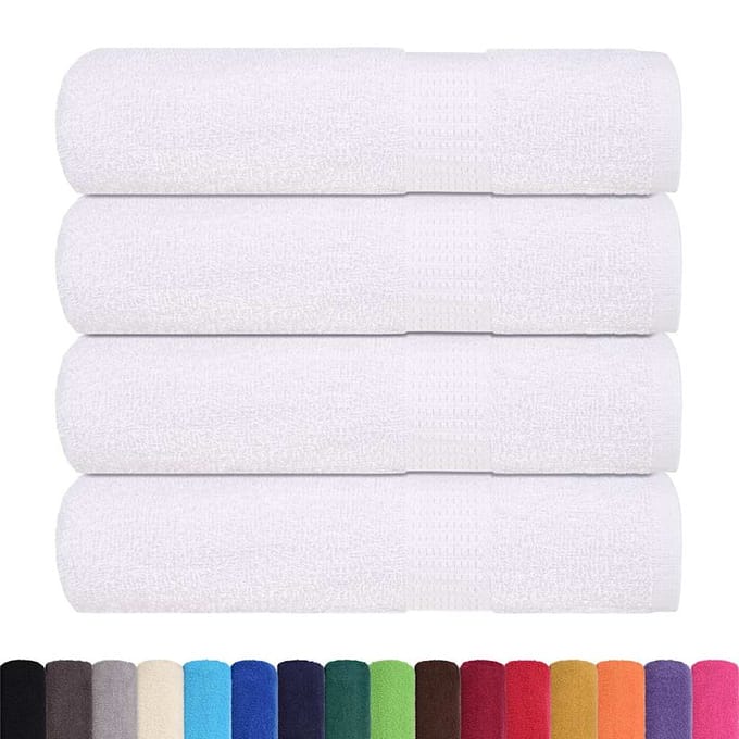 vidaXL - Handdoeken - FROGN - 4 - st - 50x100 - cm - 360 - g/m² - wit