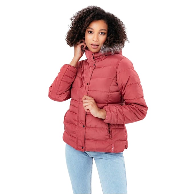Hype Dames/Dames Puffer Jas (Roze)