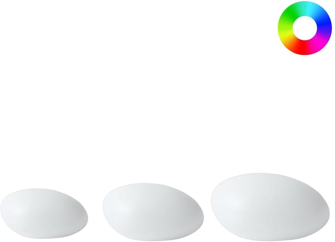FARALLON - Set van 3 LED bolvormige lampen - Wit - Synthetisch