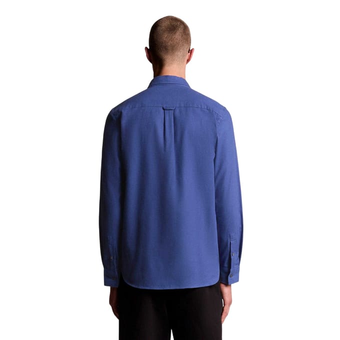 Lyle & Scott Effen Flanellen Overhemd Heren (Blauw)