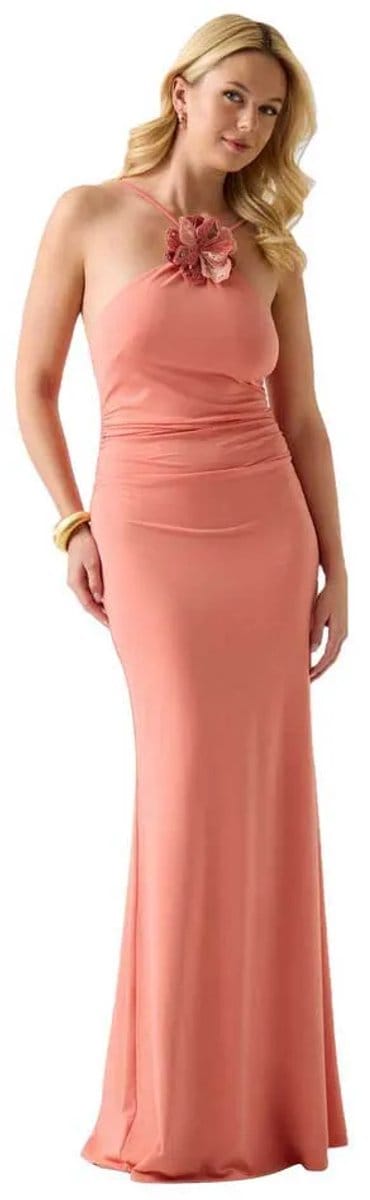 Guess Desy 3d Flower Lange Jurk Zonder Mouwen Roze M Vrouw