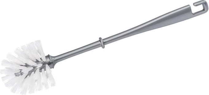 Wenko toiletborstel plastic, grijs handvat met witte kop, 8x36 cm