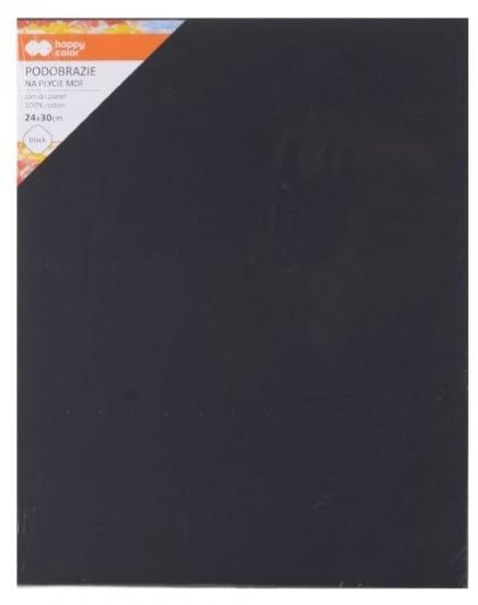 Podobrazie bawełniane 24x30 impregnowane czarne MDF Happy Color