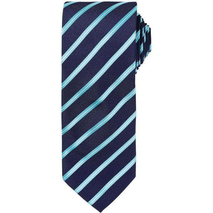 Premier Heren Stropdas (Marine / Turquoise)