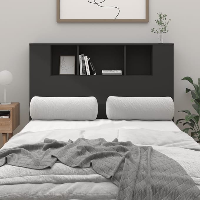 vidaXL - Hoofdbordkast - 120x18,5x102,5 - cm - zwart
